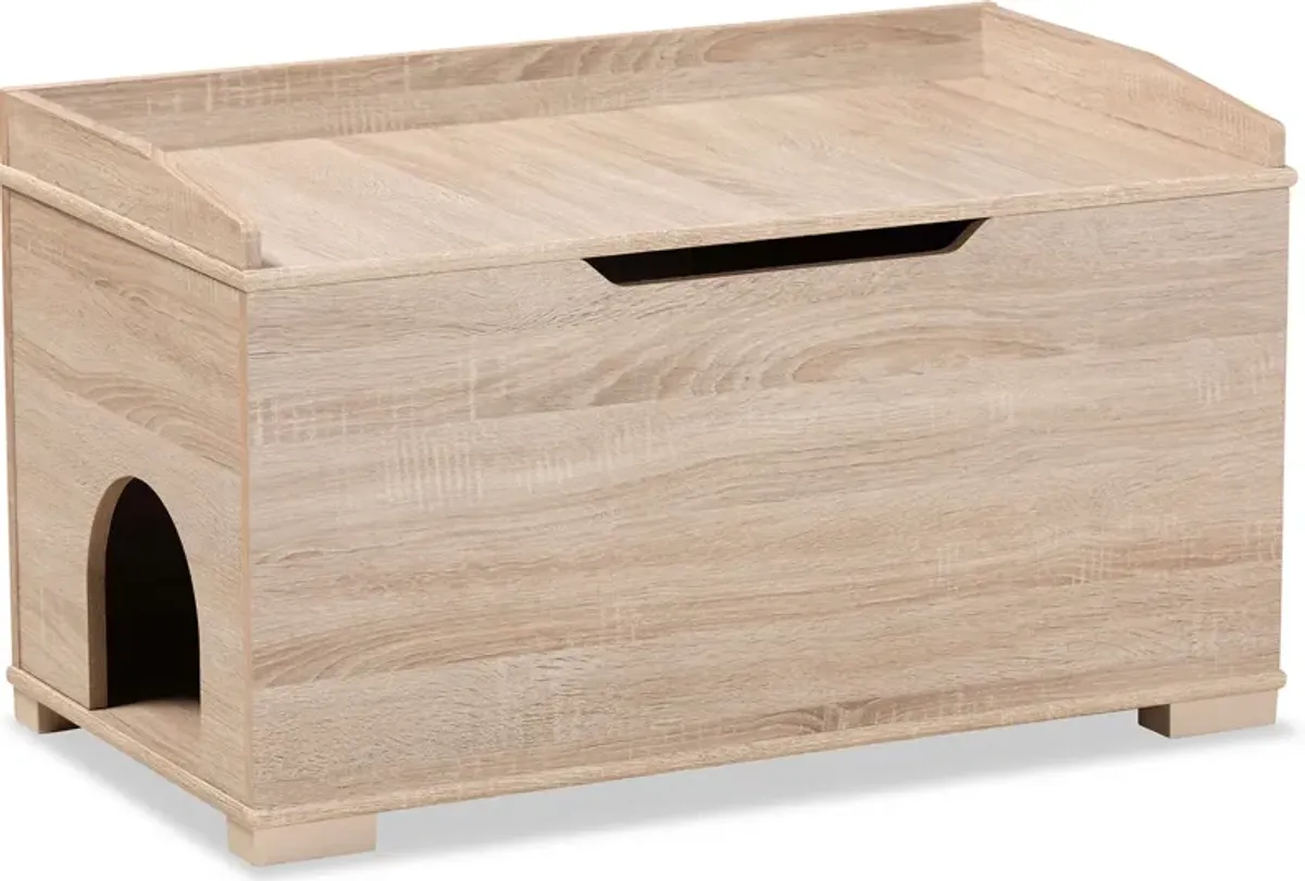 Ziggy Litter Box Enclosure - Oak