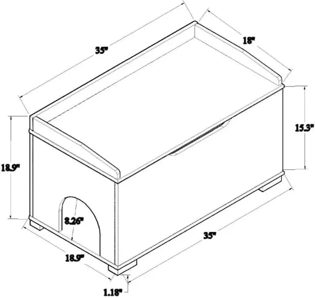 Ziggy Litter Box Enclosure - Dark Brown