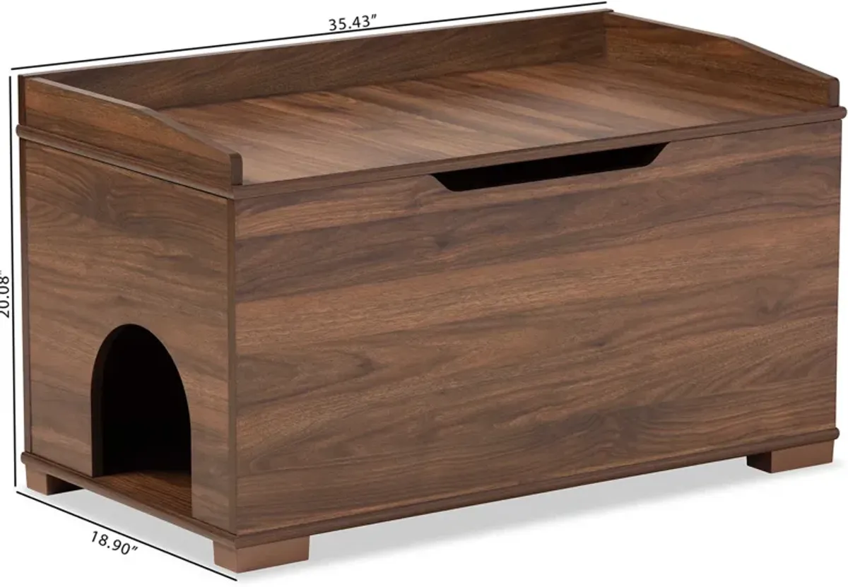 Ziggy Litter Box Enclosure - Walnut