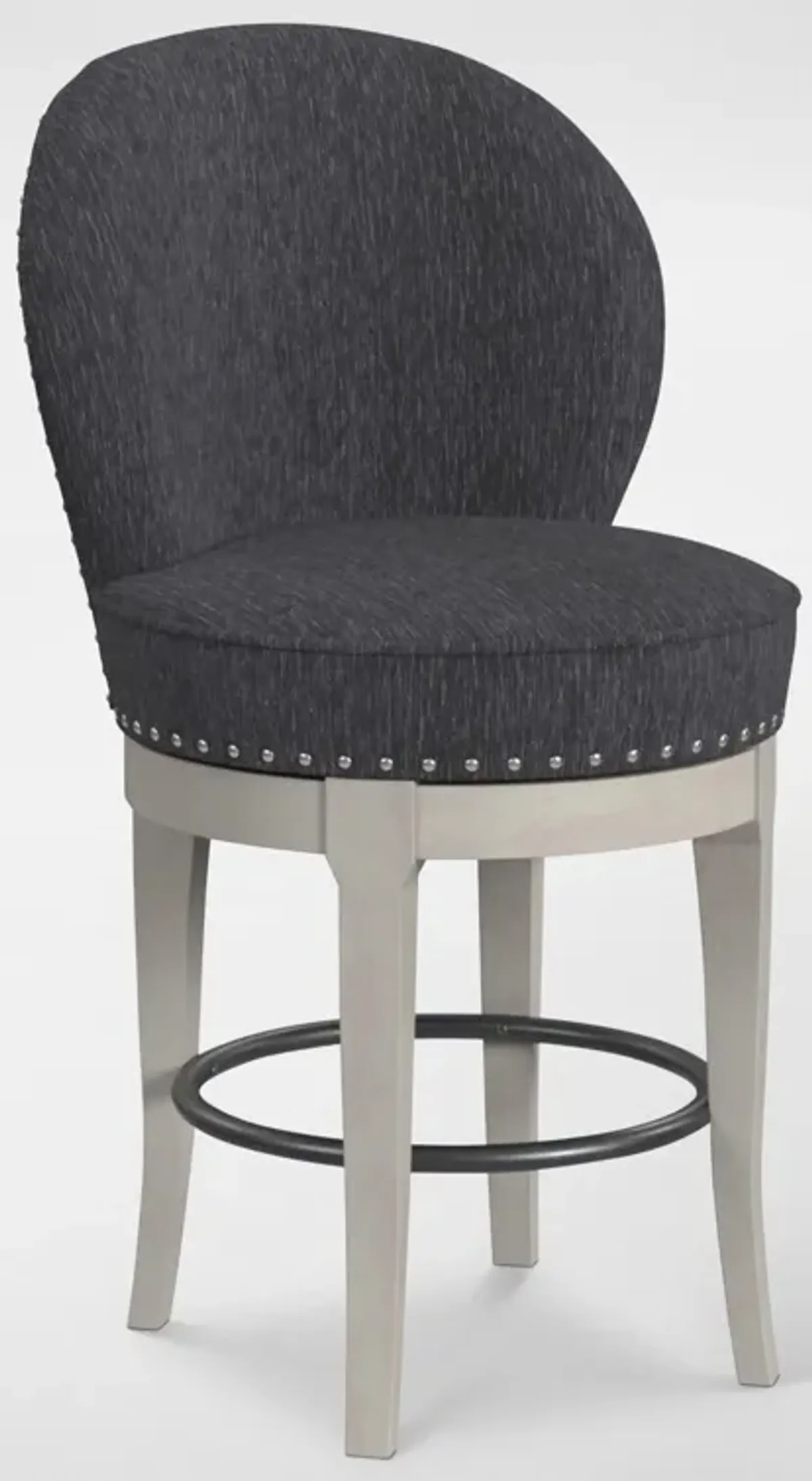 Bates Counter-Height Swivel Stool - Charcoal