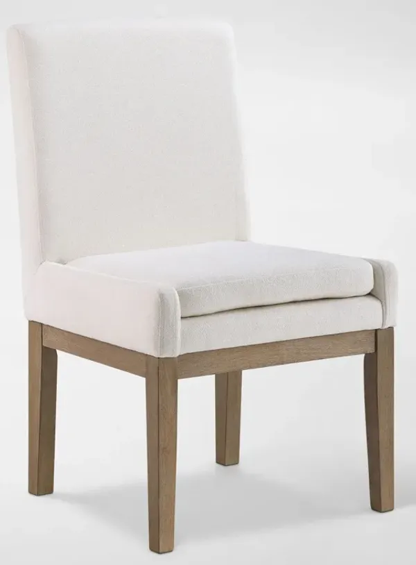 Auburn Host Chair - White/Natural Legs