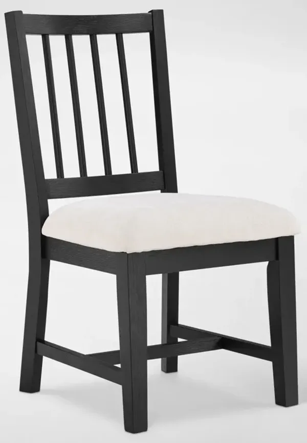 Auburn Spindle-Back Dining Chair - White/Black Legs