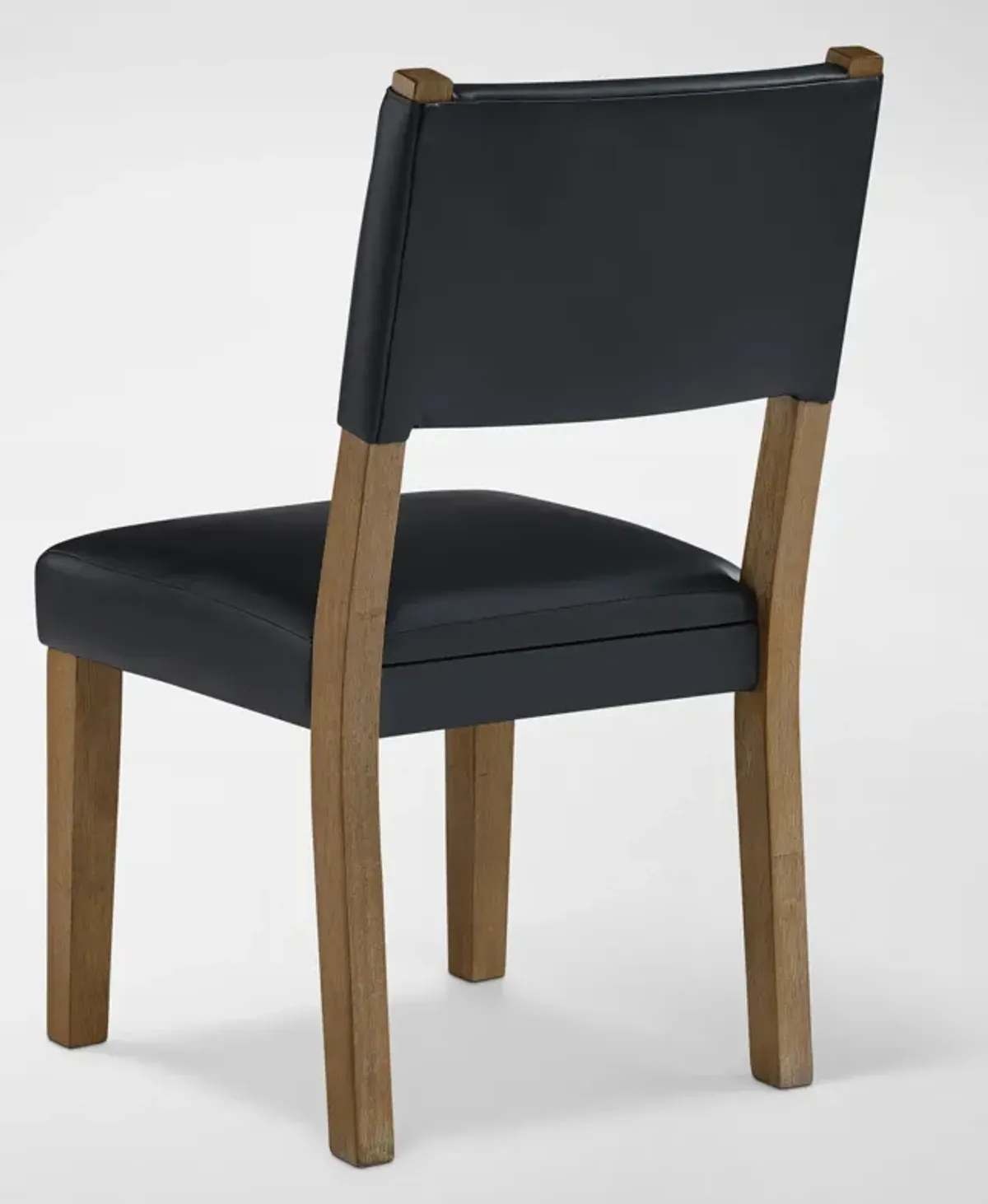 Auburn Dining Table and 4 Upholstered Dining Chairs - Black/Natural Legs