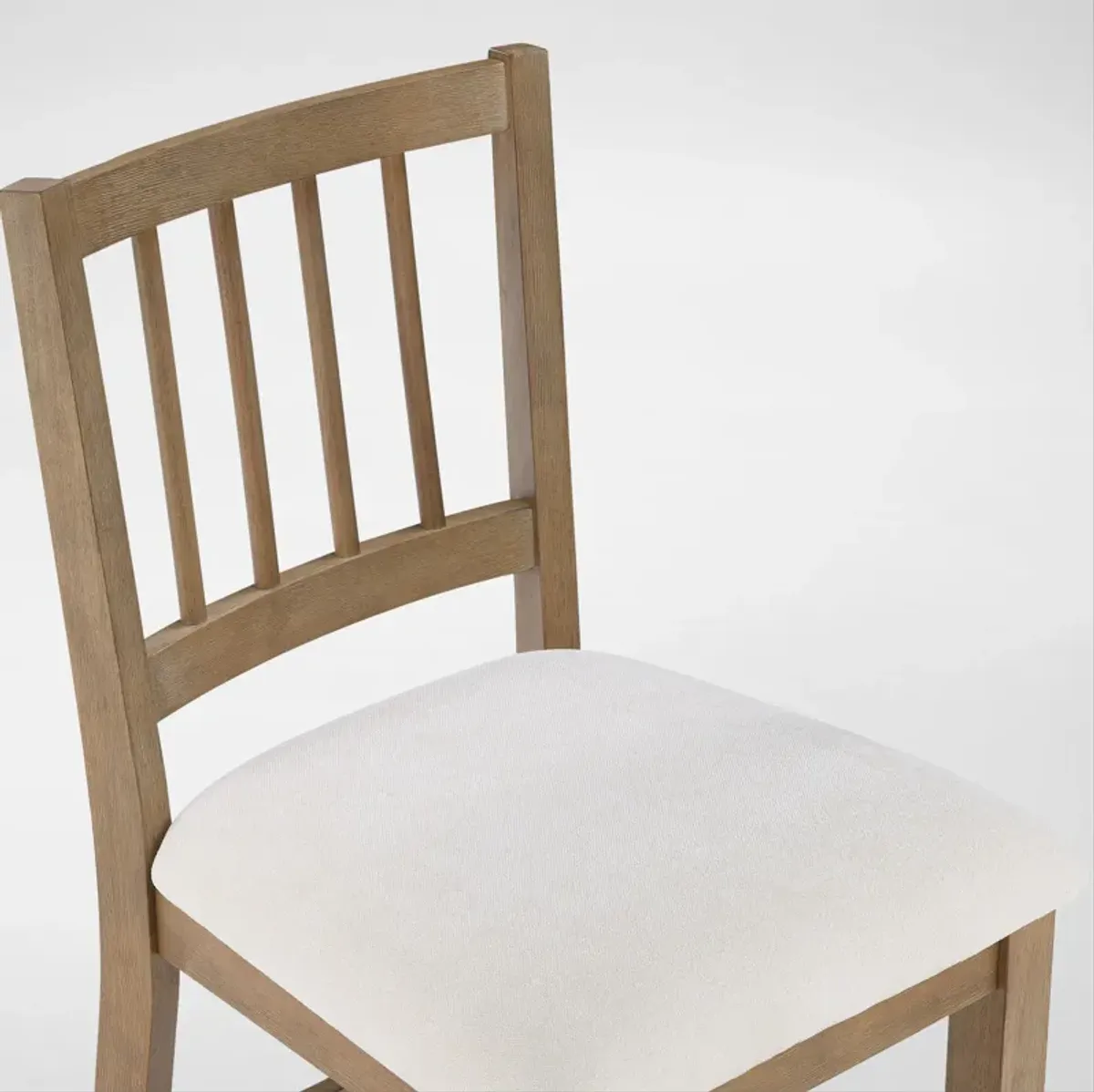 Auburn Counter-Height Dining Table and 6 Spindle-Back Stools - White/Natural Legs