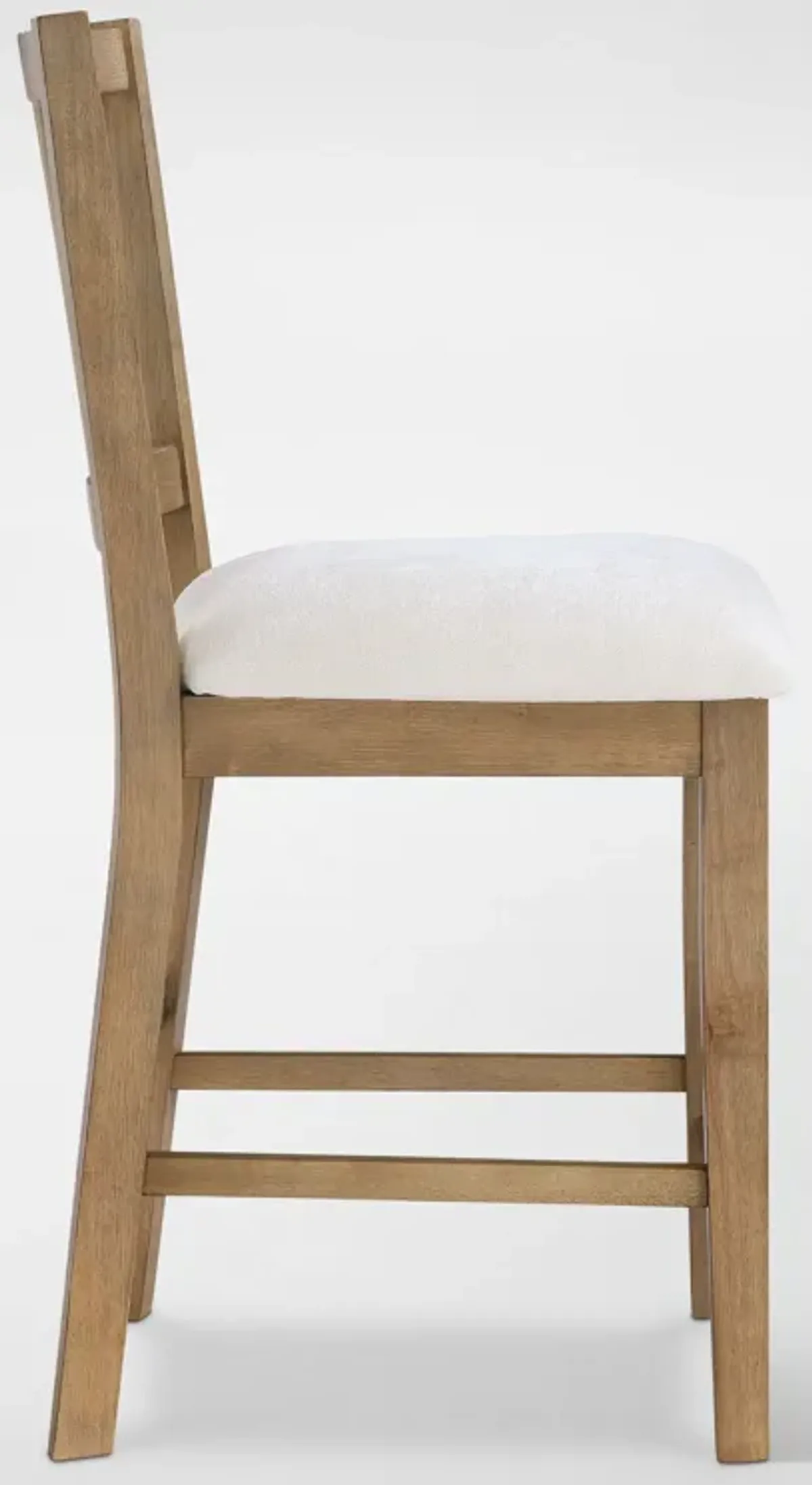 Auburn Counter-Height Dining Table and 6 Spindle-Back Stools - White/Natural Legs