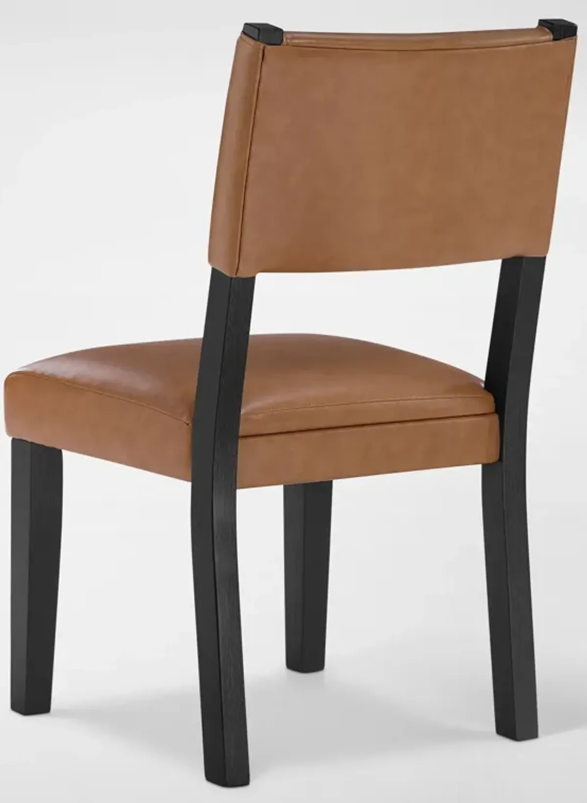 Auburn Dining Table and 4 Upholstered Dining Chairs - Light Brown/Black Legs