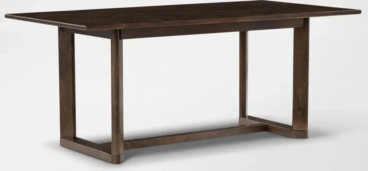 Boca Solid Wood Dining Table and 6 Dining Chairs - Boca Brown