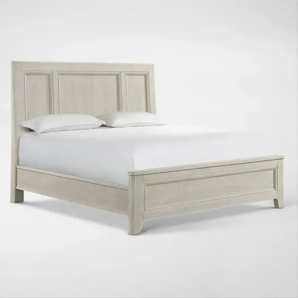 Windward Solid Wood Panel Bed - King