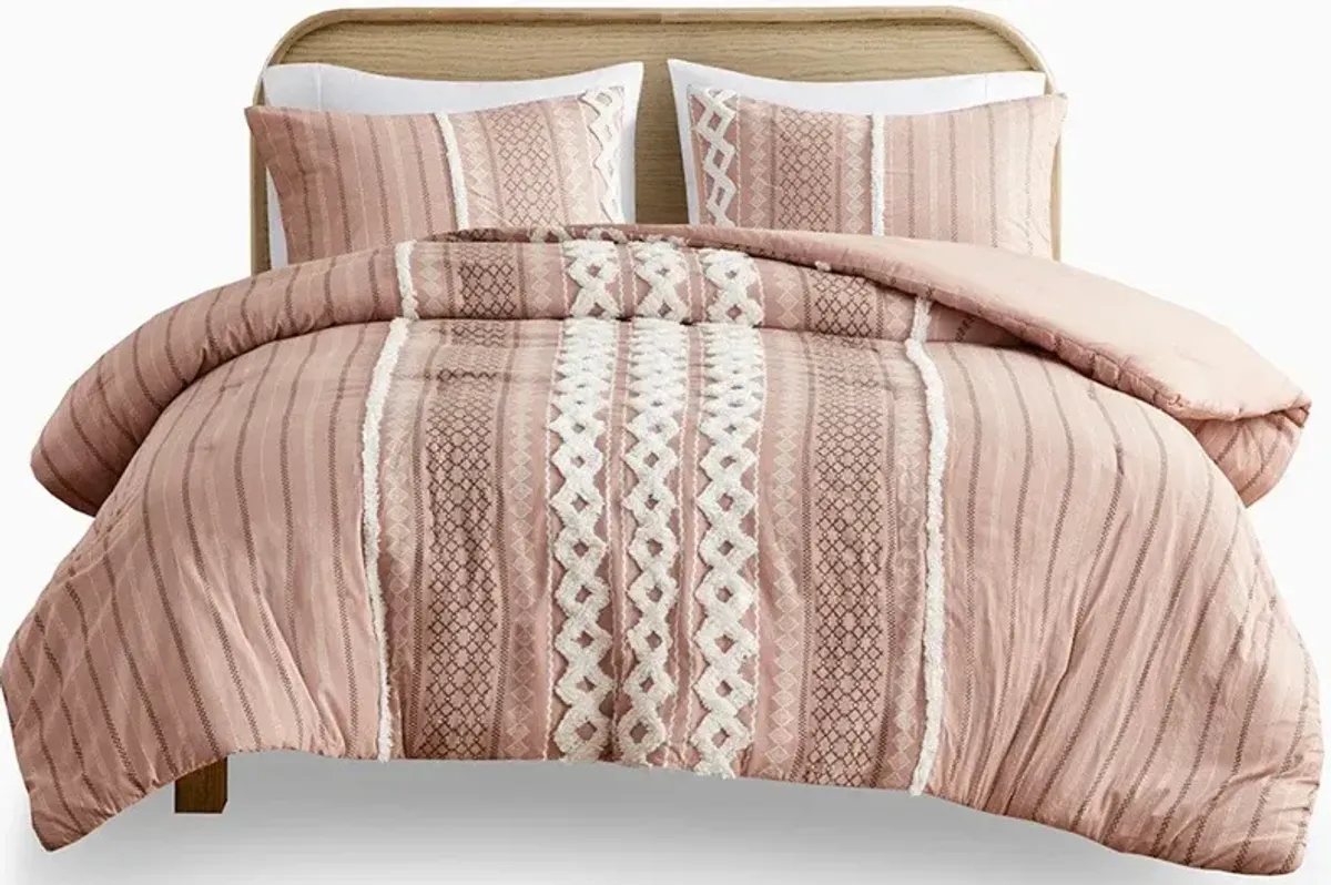 Kashton Full/Queen Comforter Set - Blush