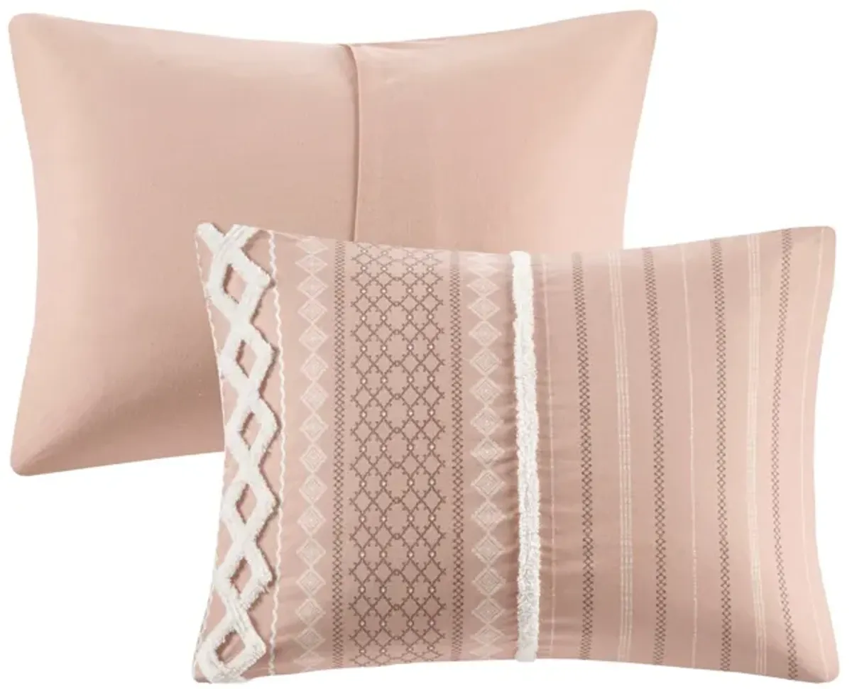 Kashton Full/Queen Comforter Set - Blush