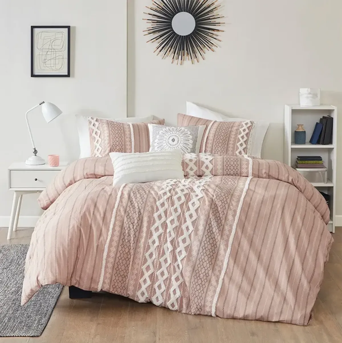 Kashton Full/Queen Comforter Set - Blush