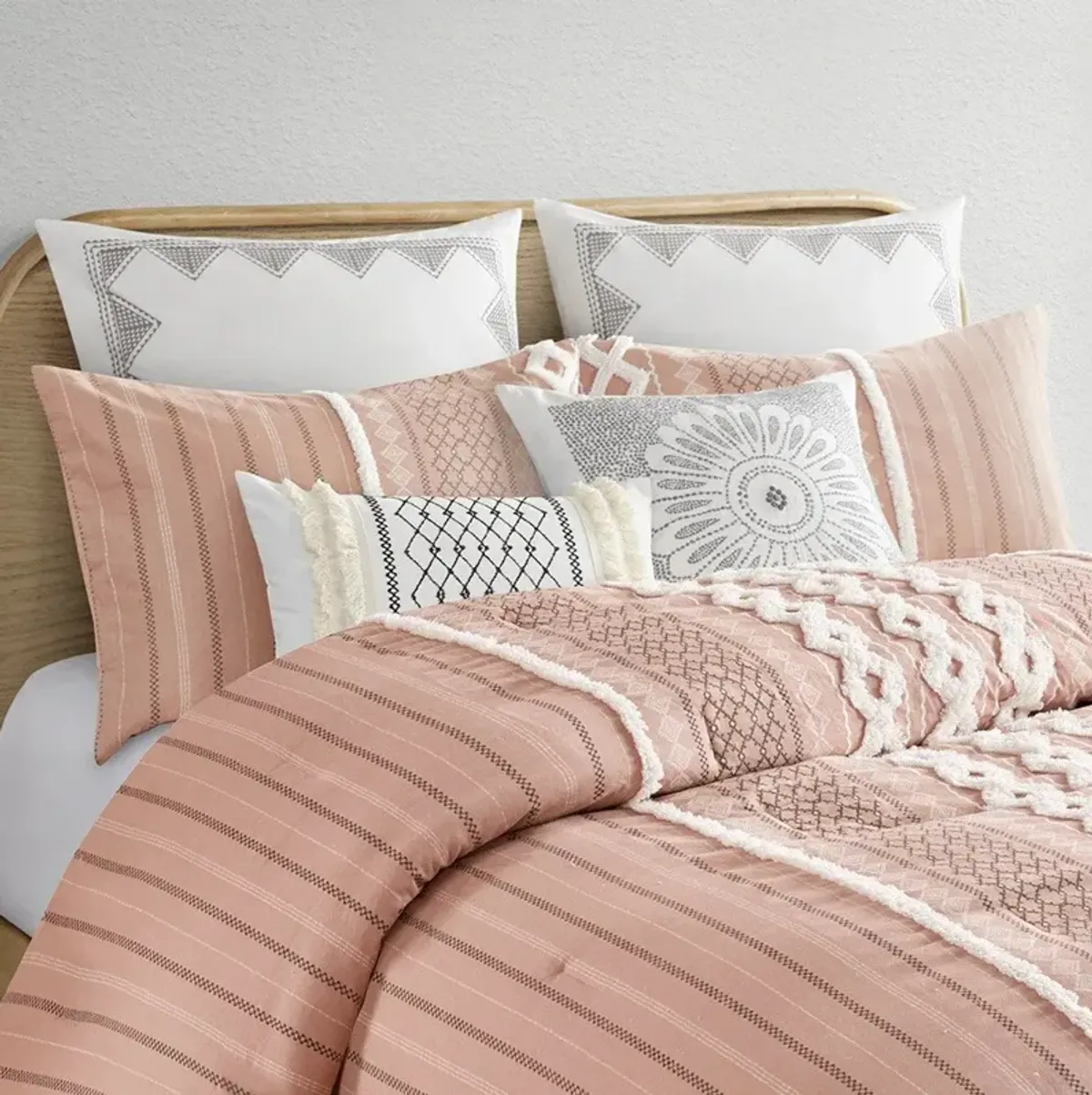 Kashton Full/Queen Comforter Set - Blush