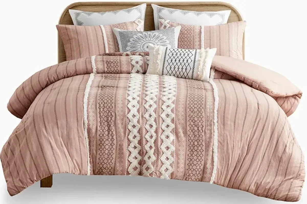 Kashton Full/Queen Comforter Set - Blush