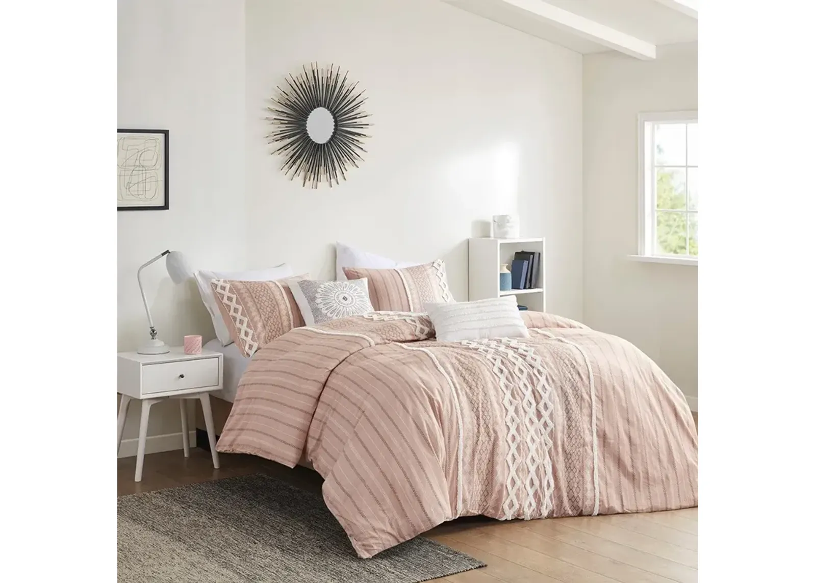 Kashton Full/Queen Comforter Set - Blush