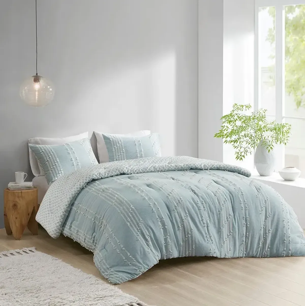 Kensley Full/Queen Comforter Set - Aqua