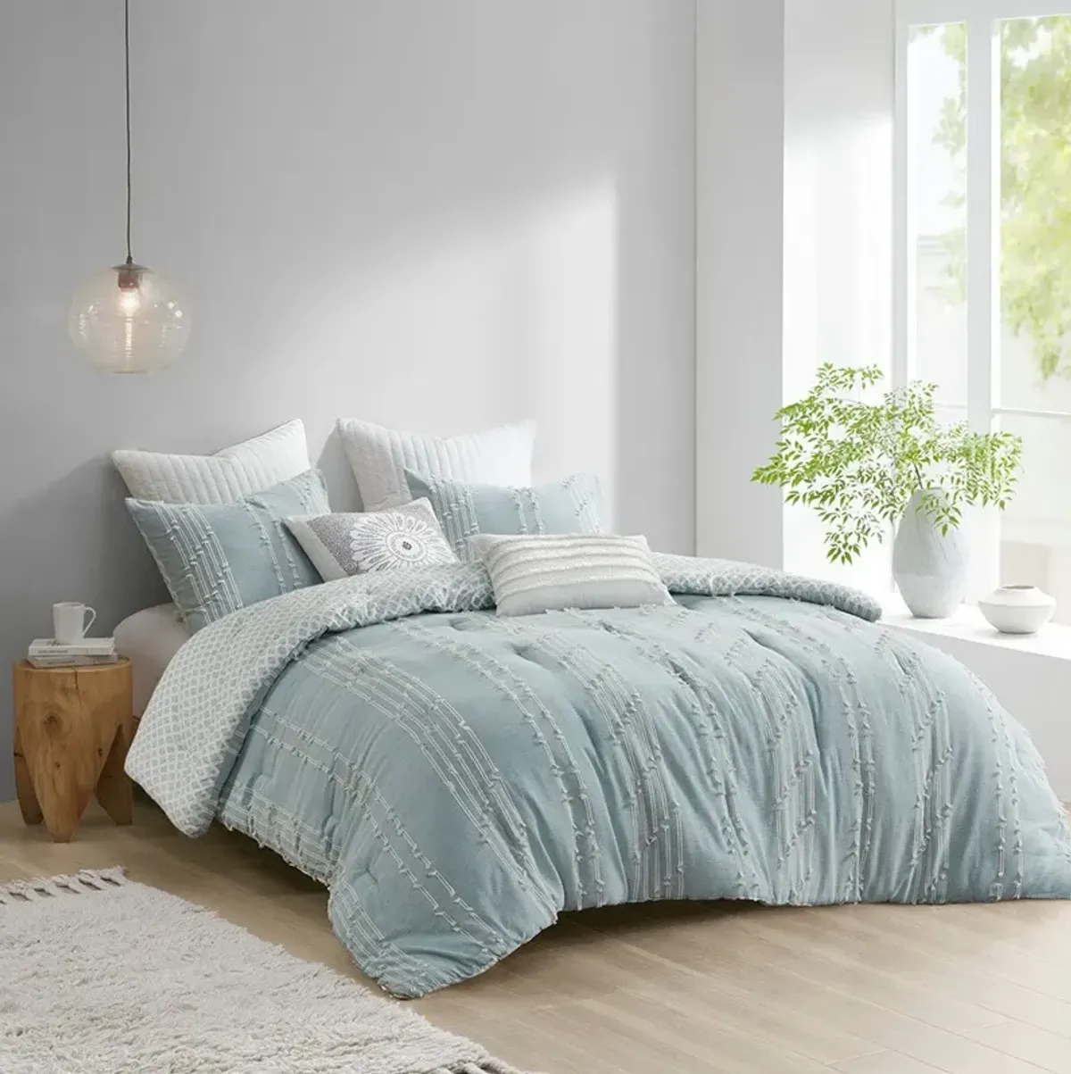 Kensley Full/Queen Comforter Set - Aqua