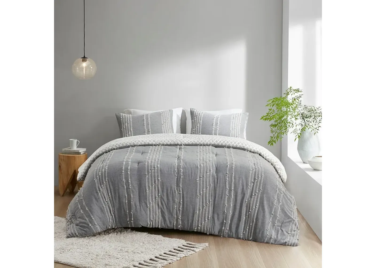 Kensley Full/Queen Comforter Set - Gray