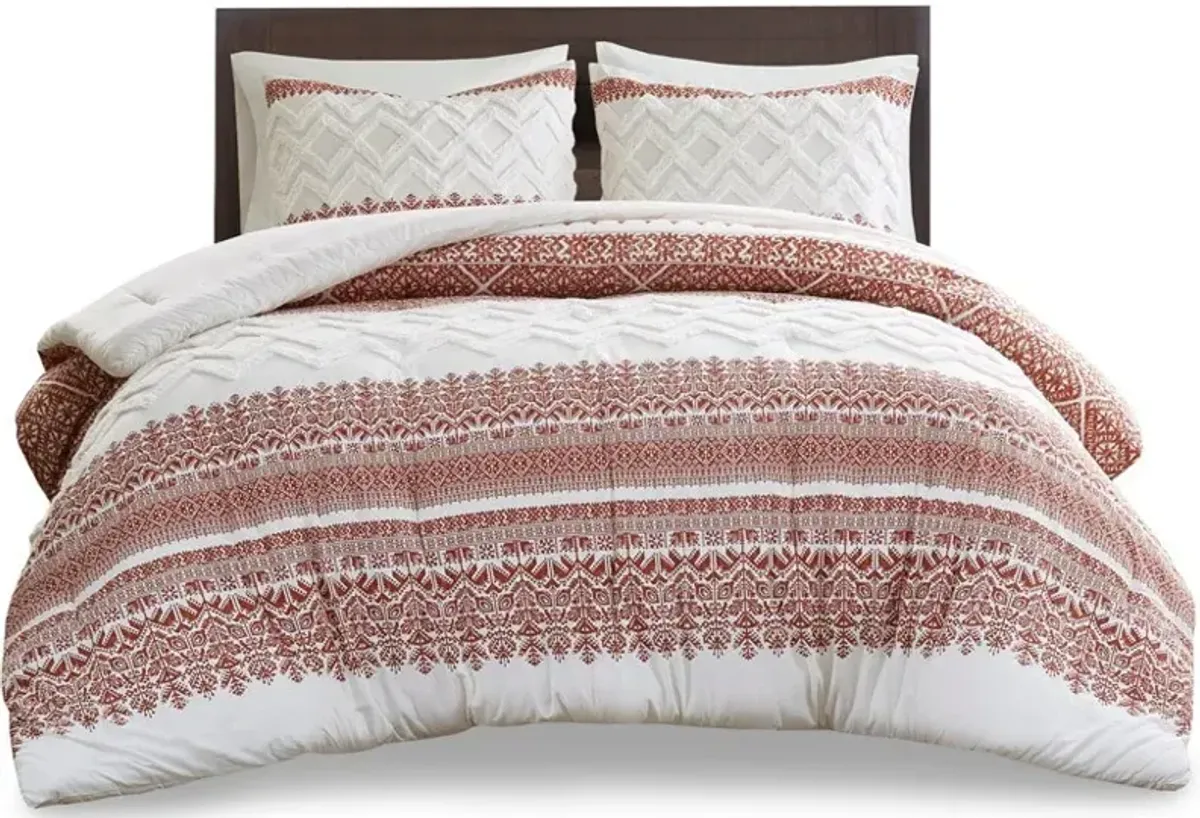 Rosalee King/California King Comforter Set - Auburn