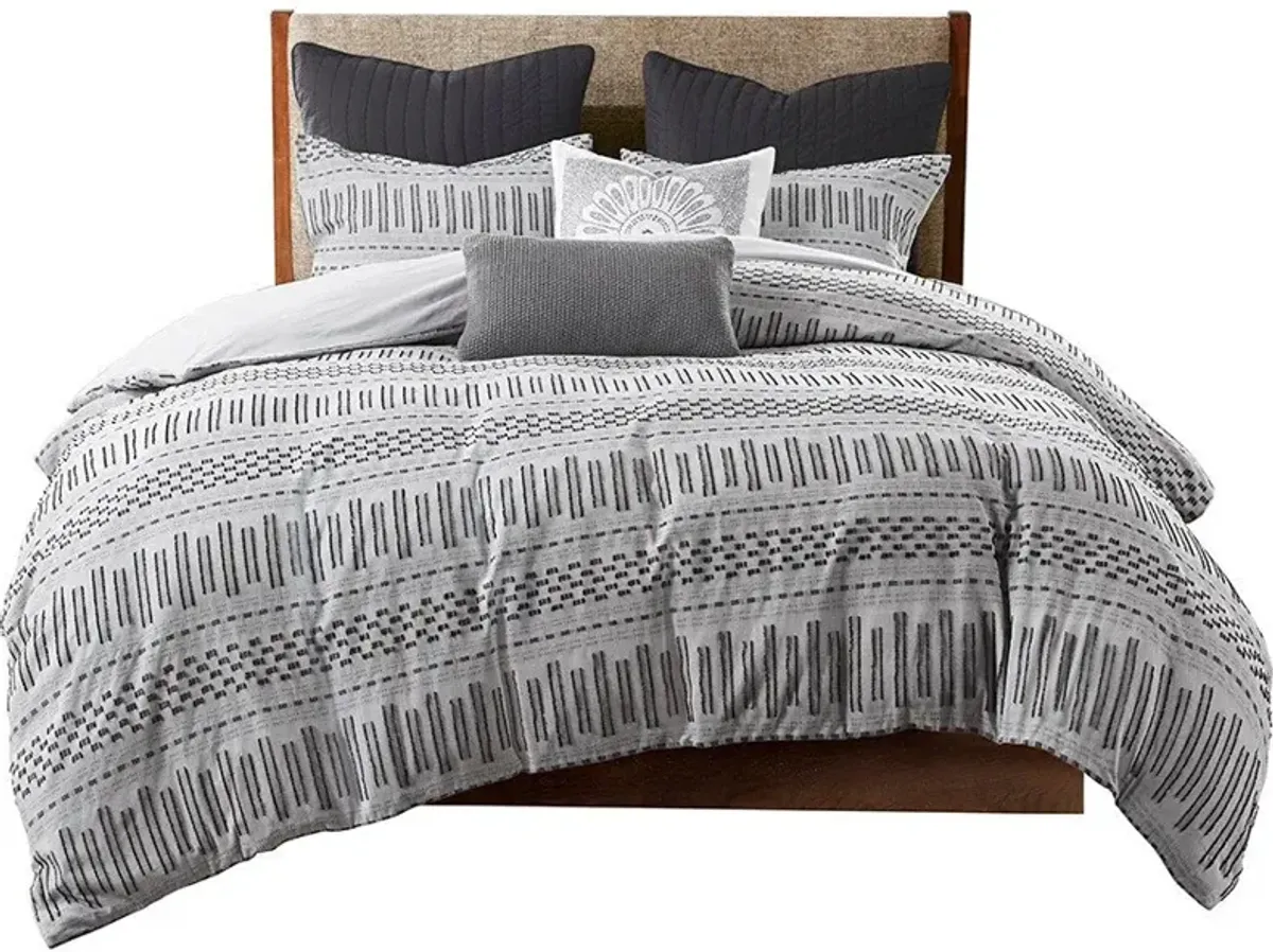 Ramona Full/Queen Comforter Set - Gray/Black