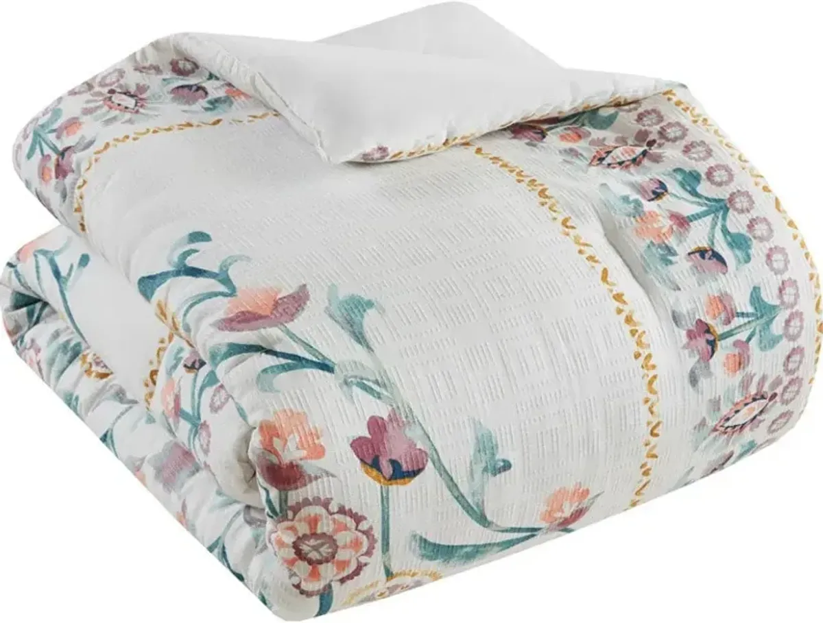 Destiny Full/Queen Comforter Set - White/Multi