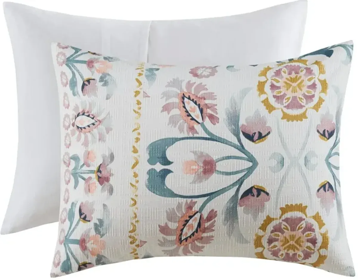 Destiny Full/Queen Comforter Set - White/Multi