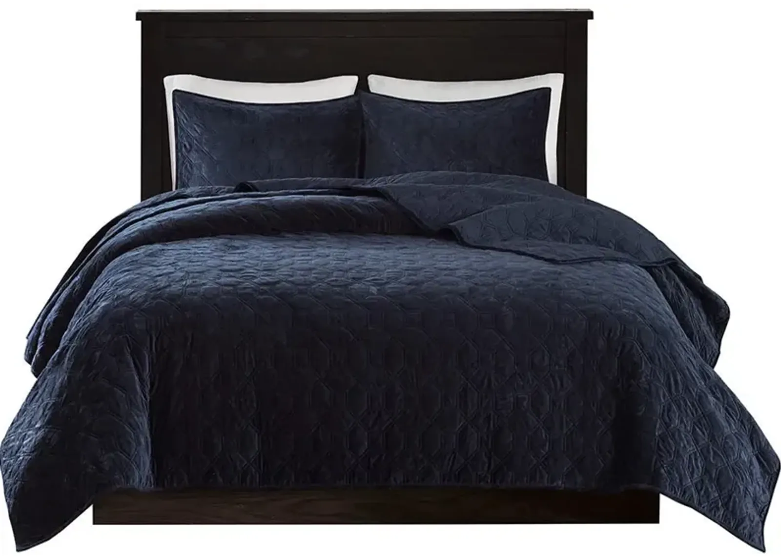 Coraline Full/Queen Quilt Set - Navy