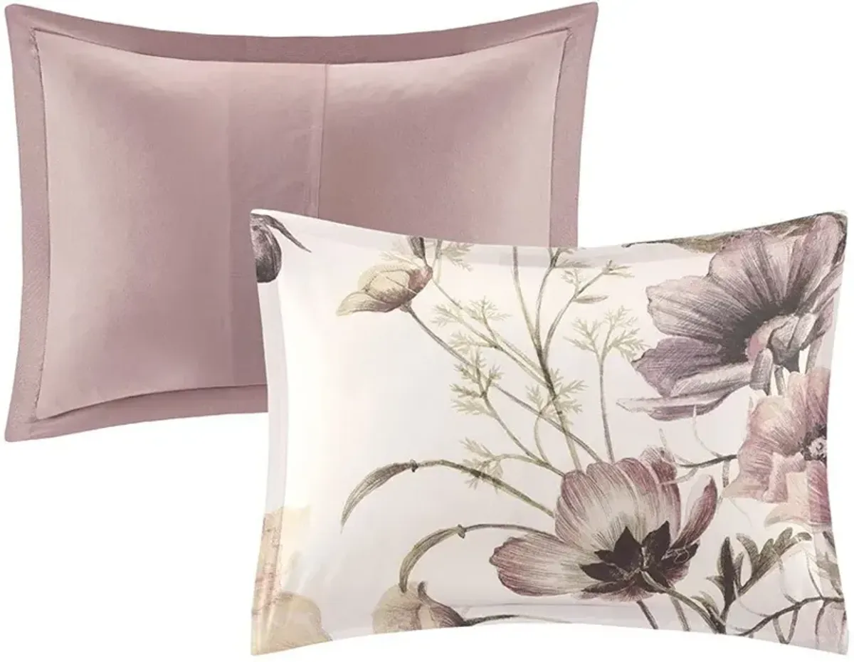 Davina Full/Queen Duvet Cover Set - Blush