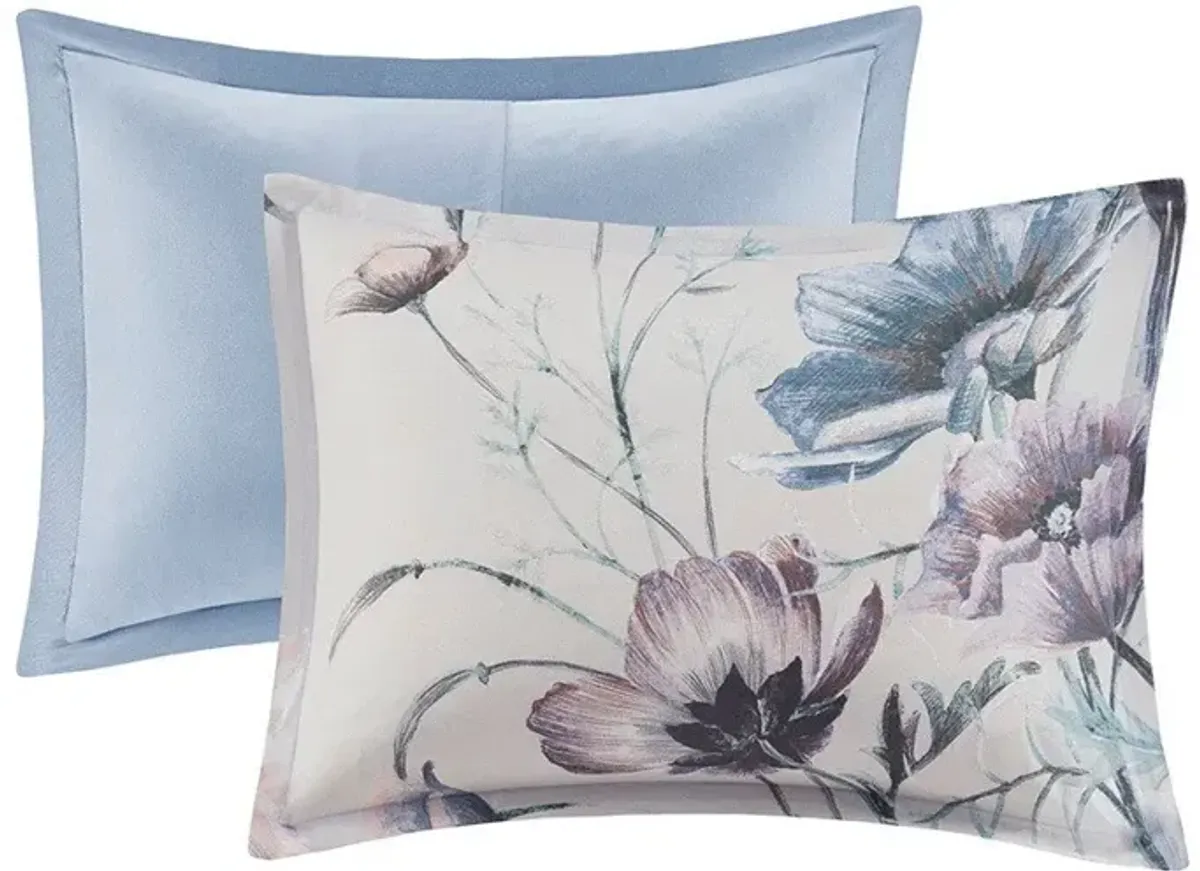 Davina King/California King Duvet Cover Set - Blue