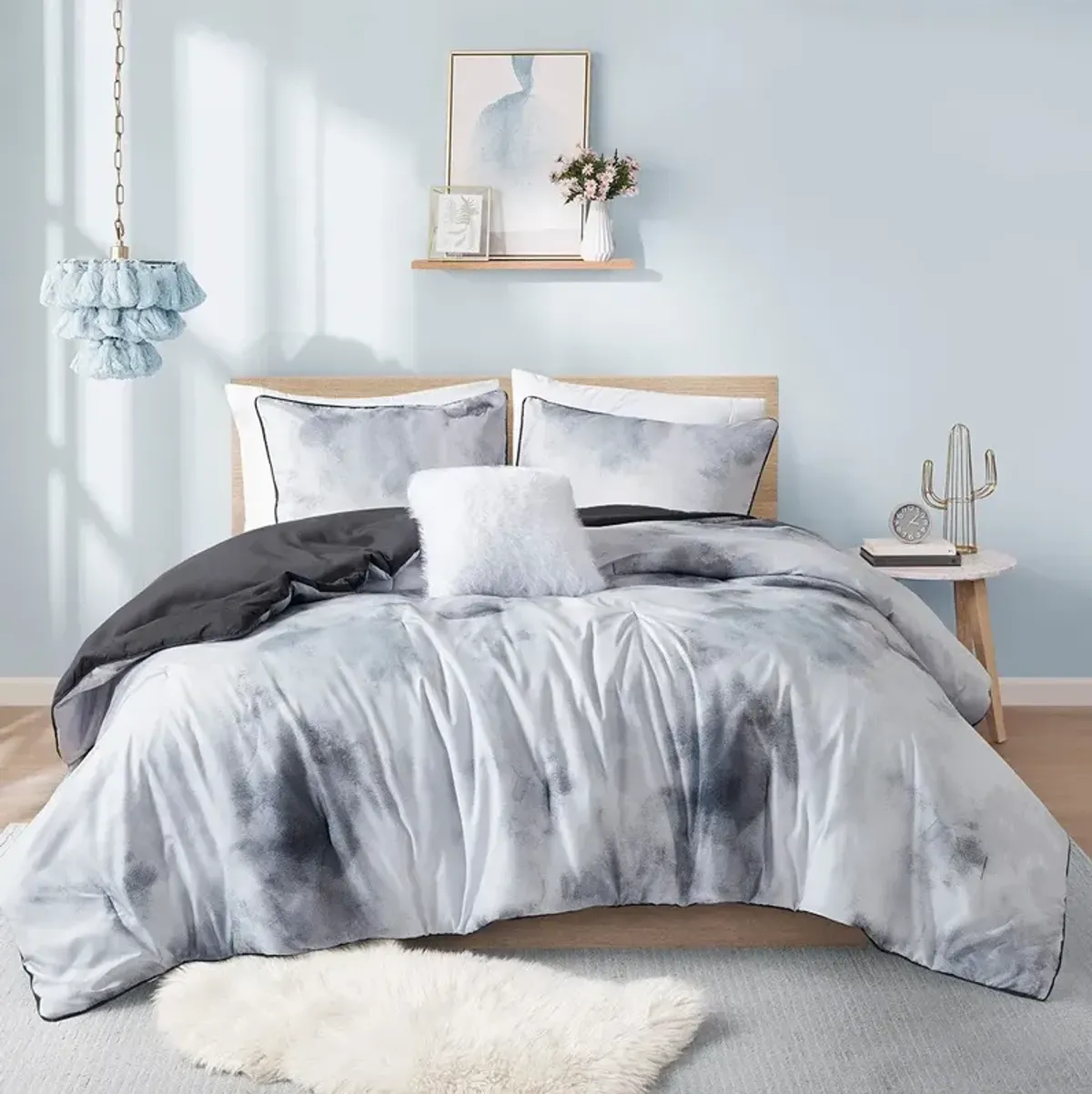 Emberly Full/Queen Comforter Set - Charcoal