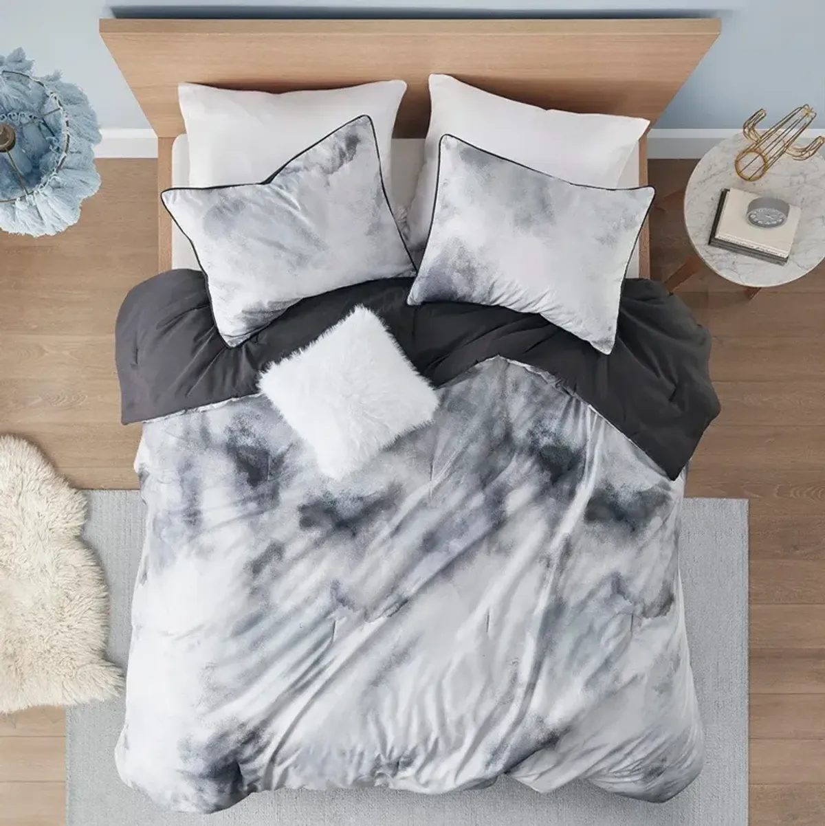 Emberly Full/Queen Comforter Set - Charcoal