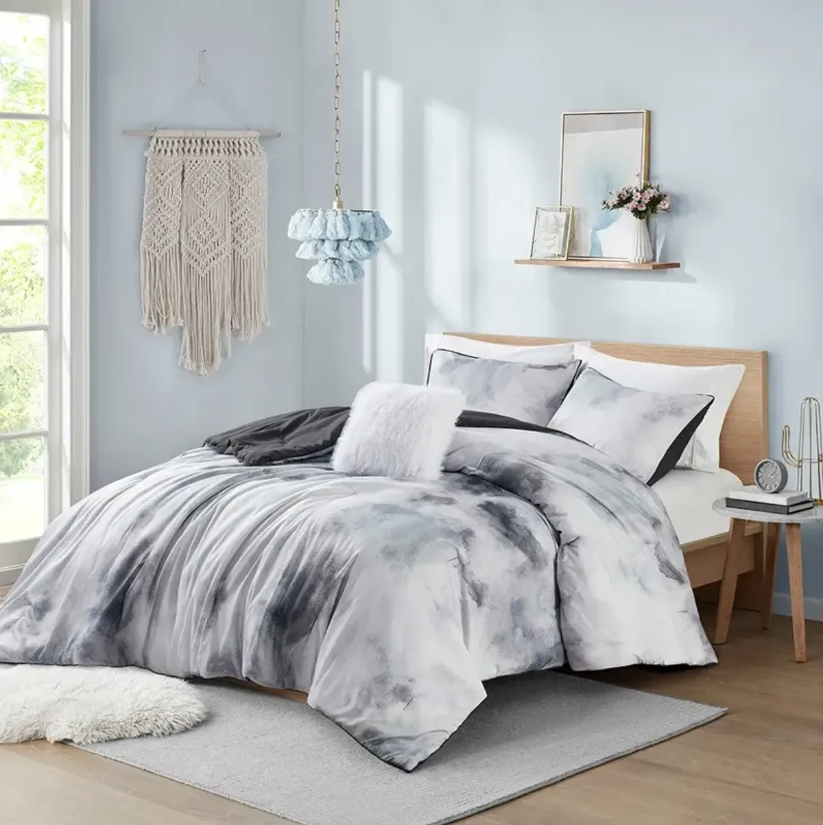 Emberly Full/Queen Comforter Set - Charcoal