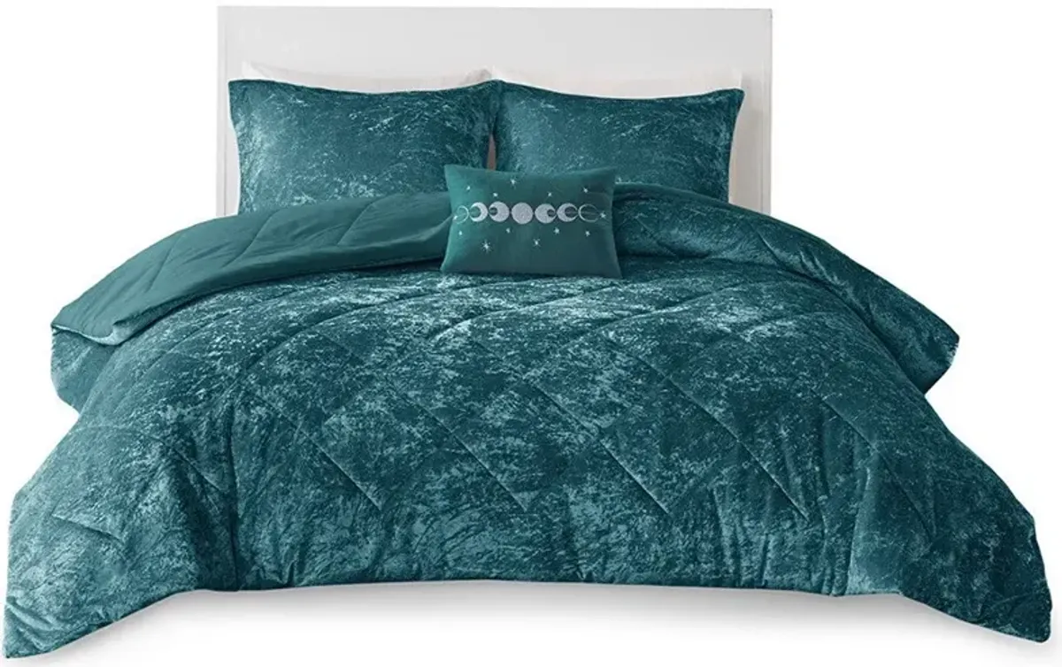 Briella Full/Queen Duvet Cover Set - Teal