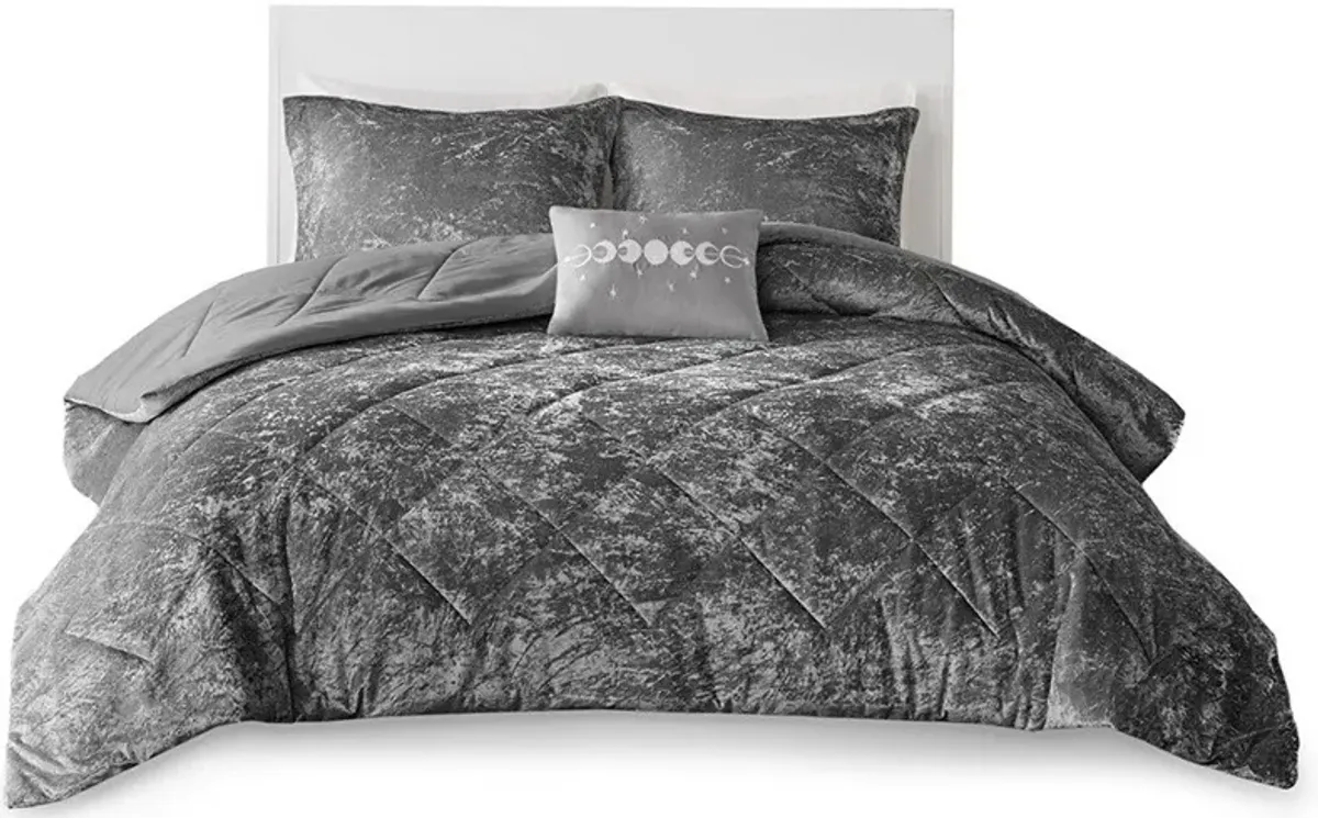 Briella King/California King Duvet Cover Set - Gray