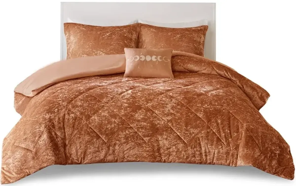 Briella Full/Queen Duvet Cover Set - Rust