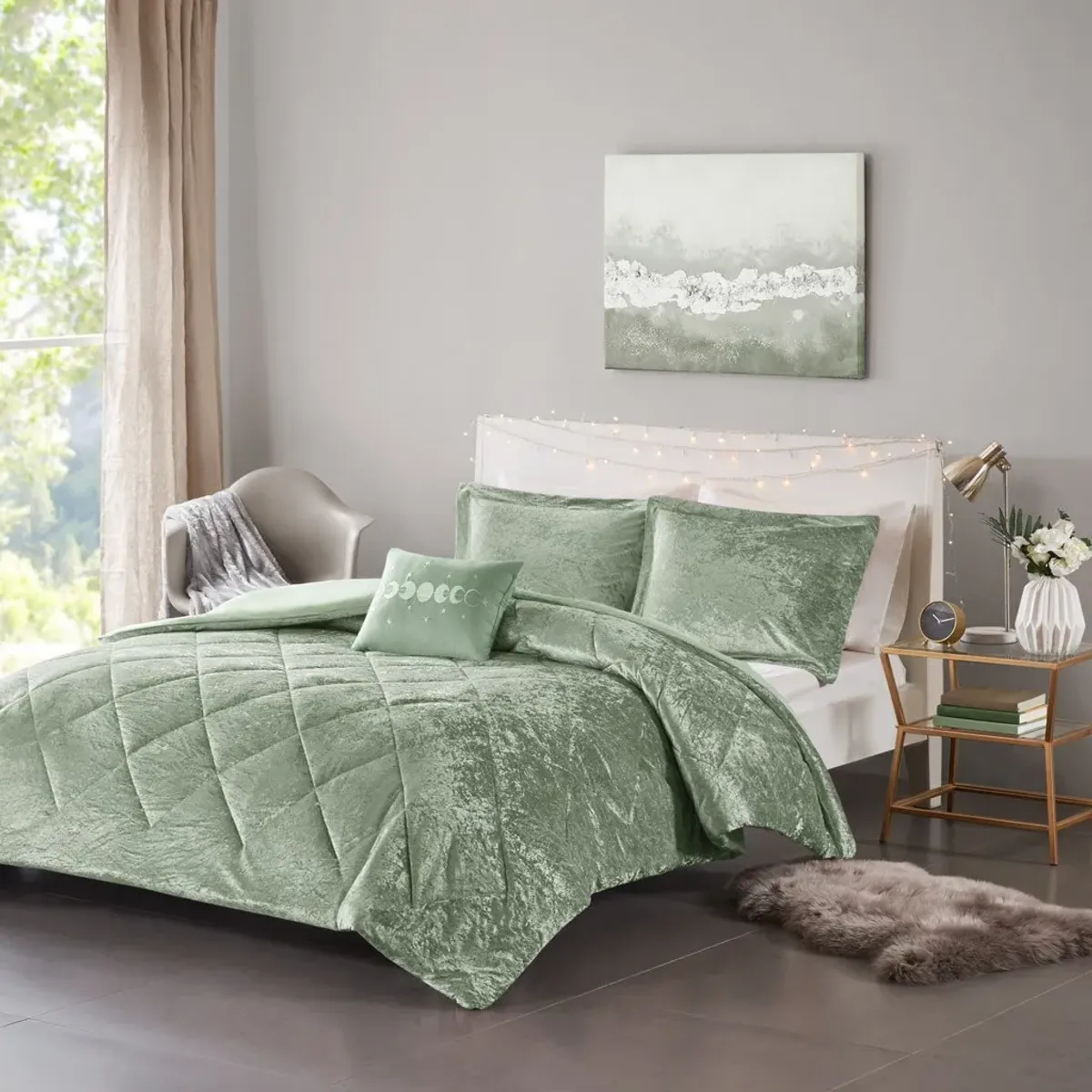 Briella Twin/Twin XL Duvet Cover Set - Green