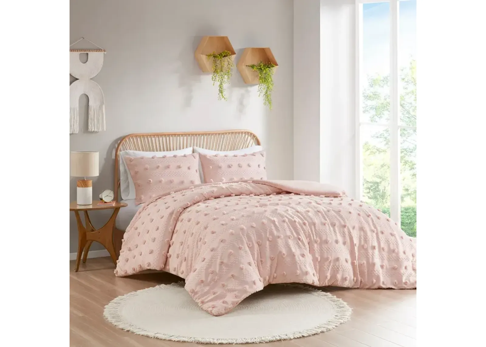 Kamila Twin/Twin XL Duvet Cover Set - Pink