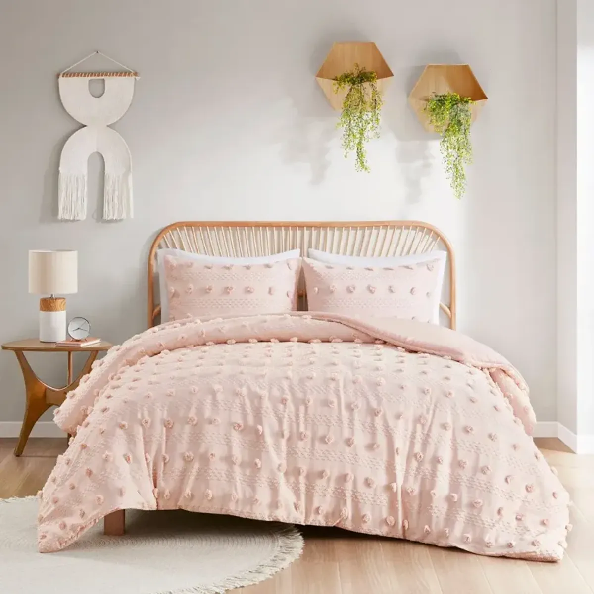 Kamila Full/Queen Duvet Cover Set - Pink