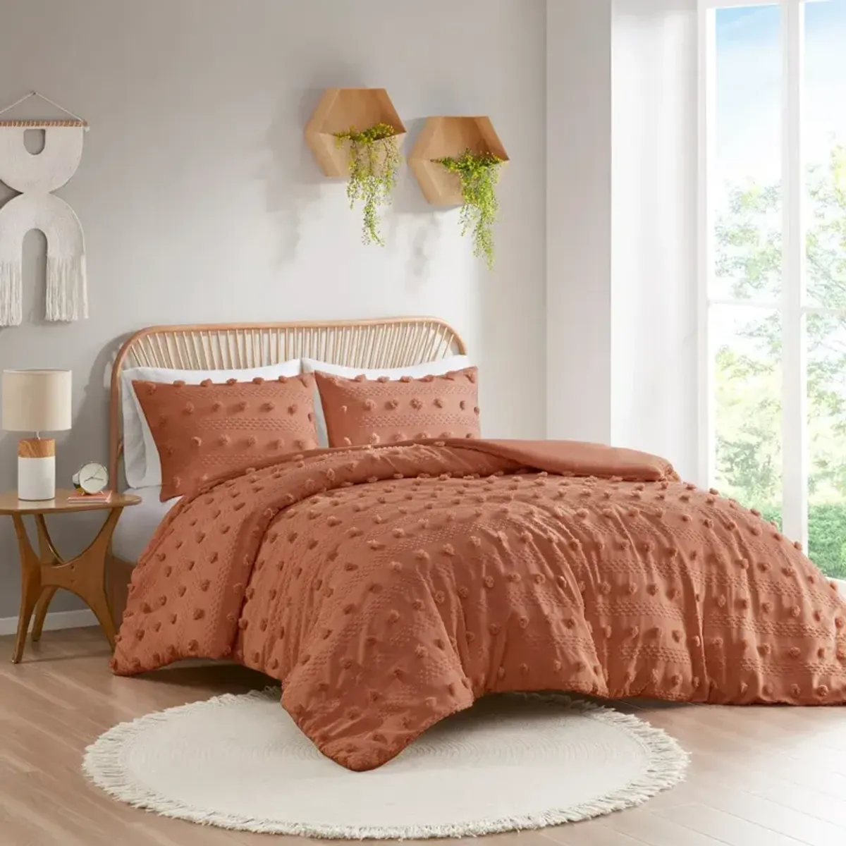 Kamila Twin/Twin XL Duvet Cover Set - Rust