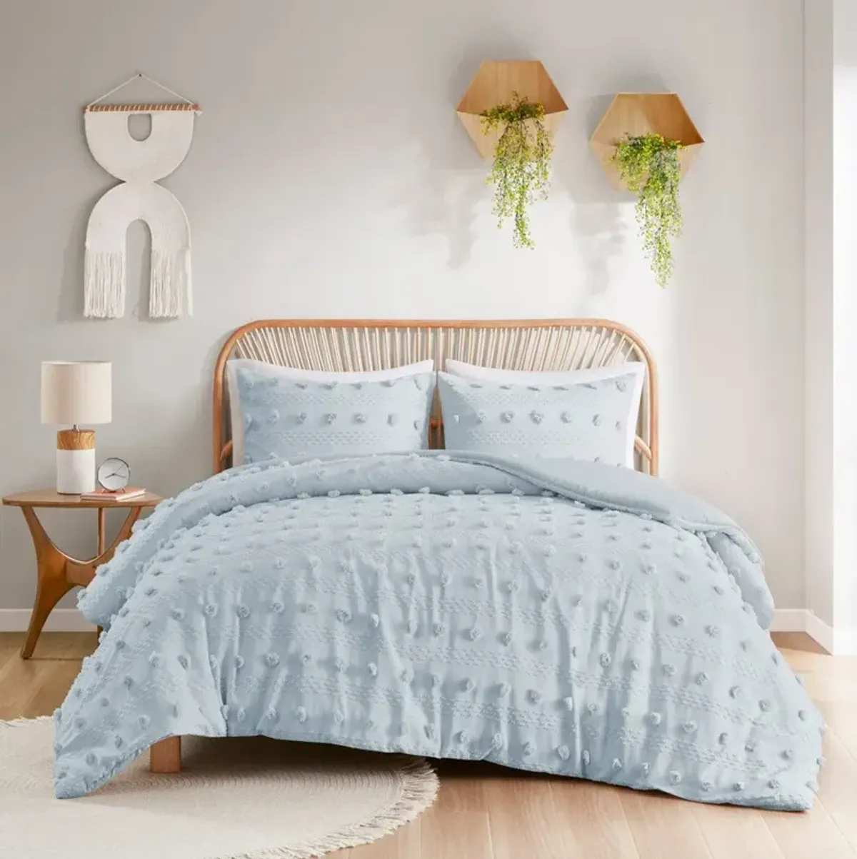 Kamila Full/Queen Duvet Cover Set - Blue