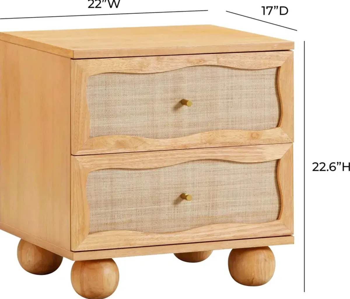 Malta 2-Drawer Nightstand