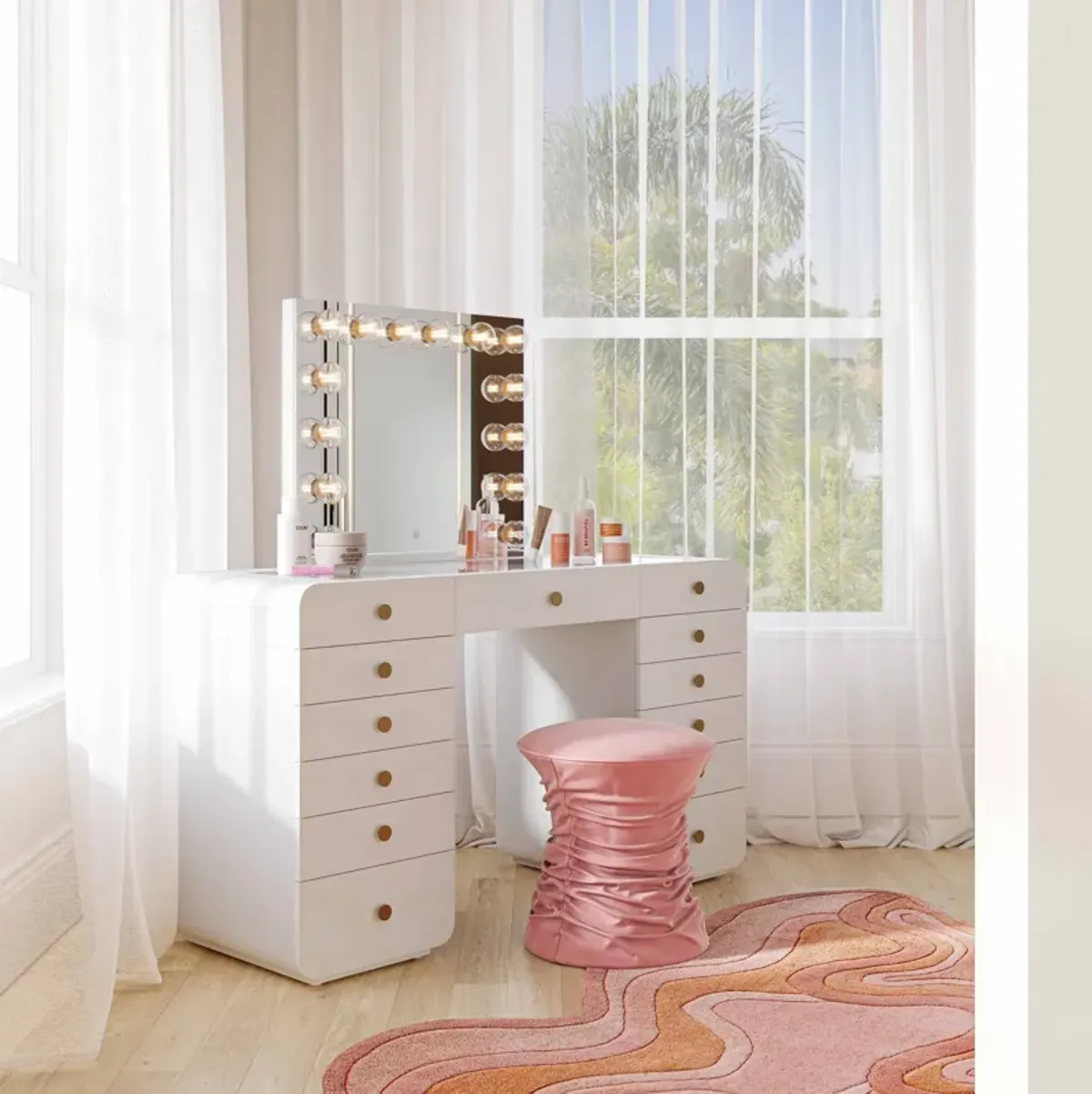 Agatha Vanity Desk with Mirror