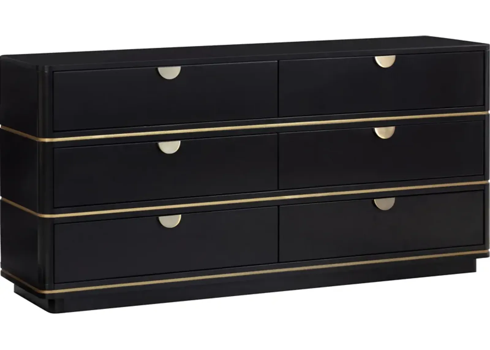 Melina 6-Drawer Dresser - Black