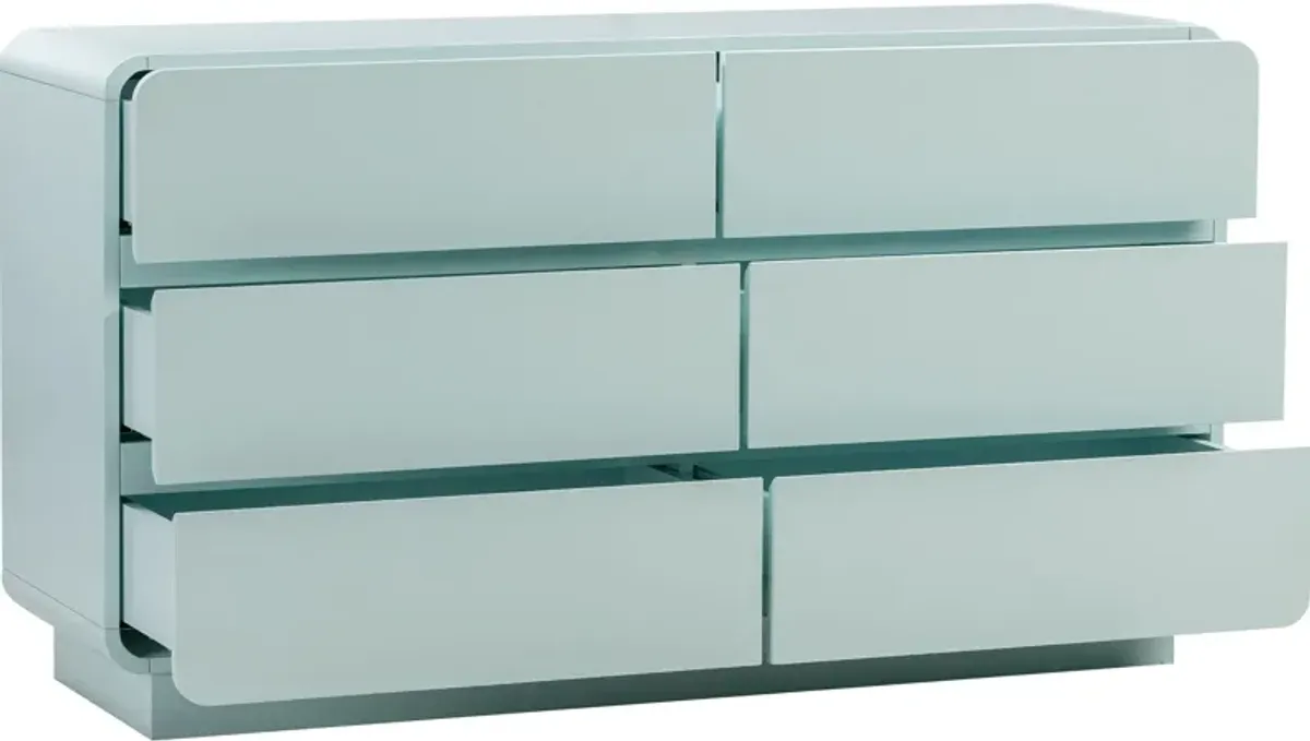 Veria 6-Drawer Dresser - Blue