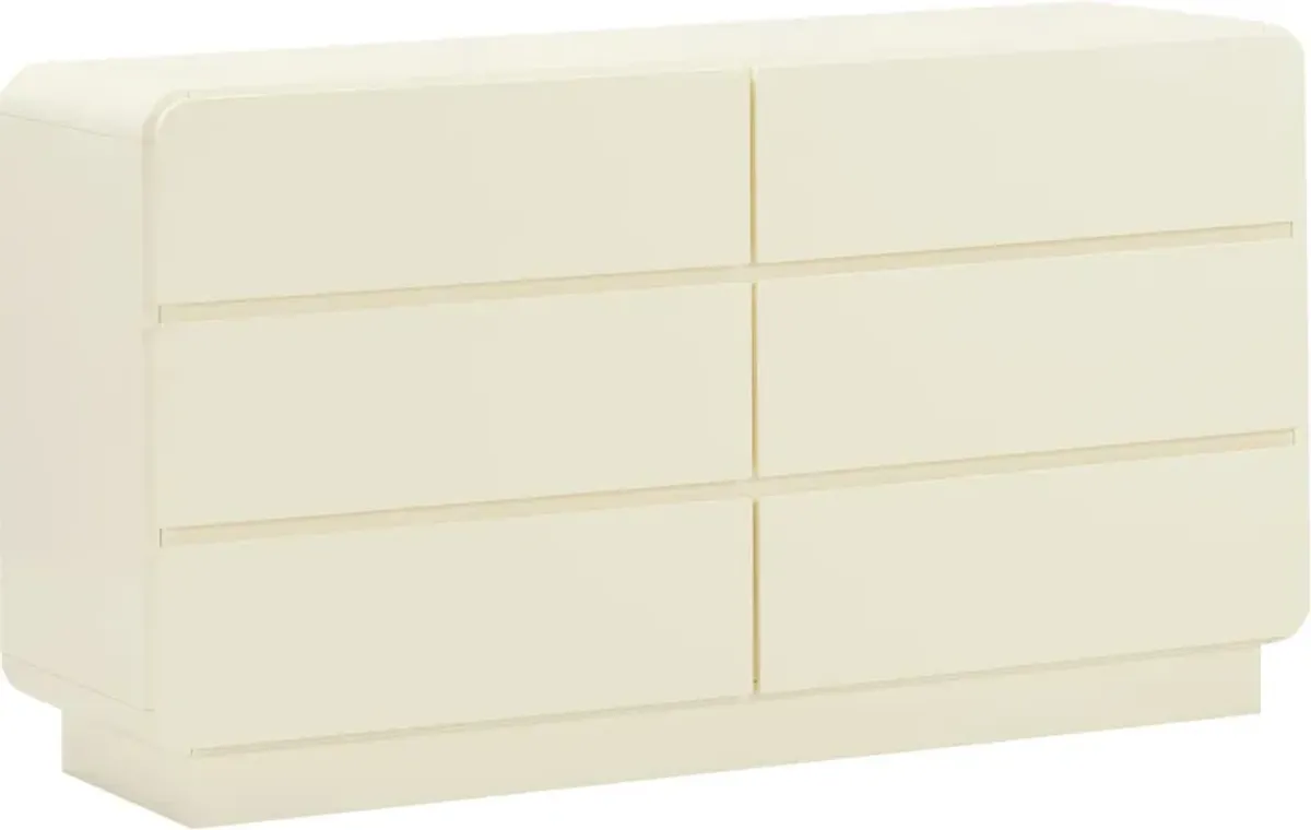 Veria 6-Drawer Dresser - Cream