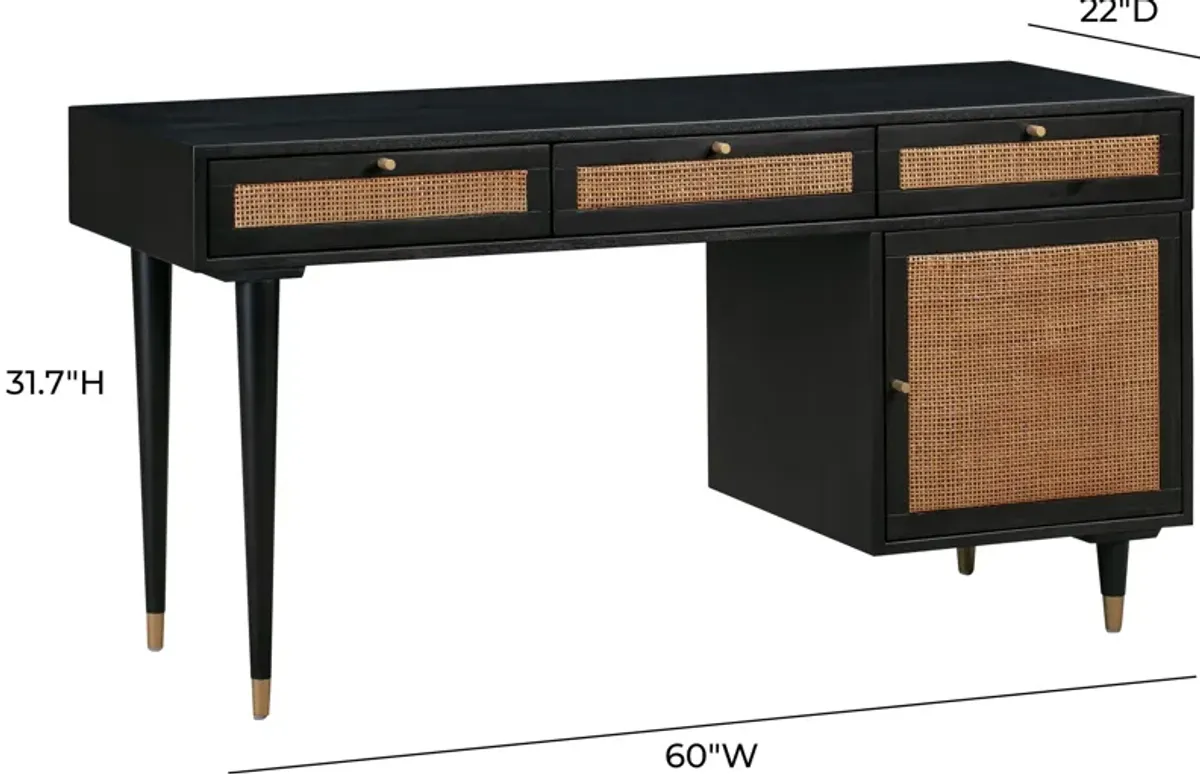 Almos Desk - Black/Natural