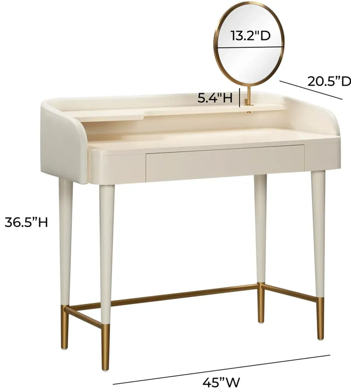 Garant Vanity Desk - Cream