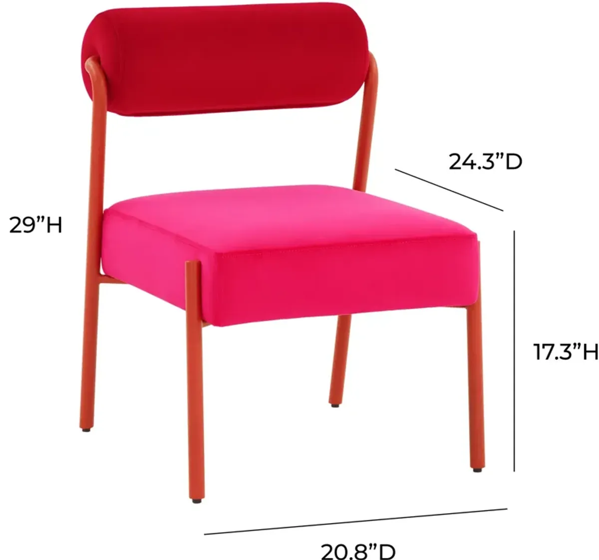 Manolo Accent Chair - Pink