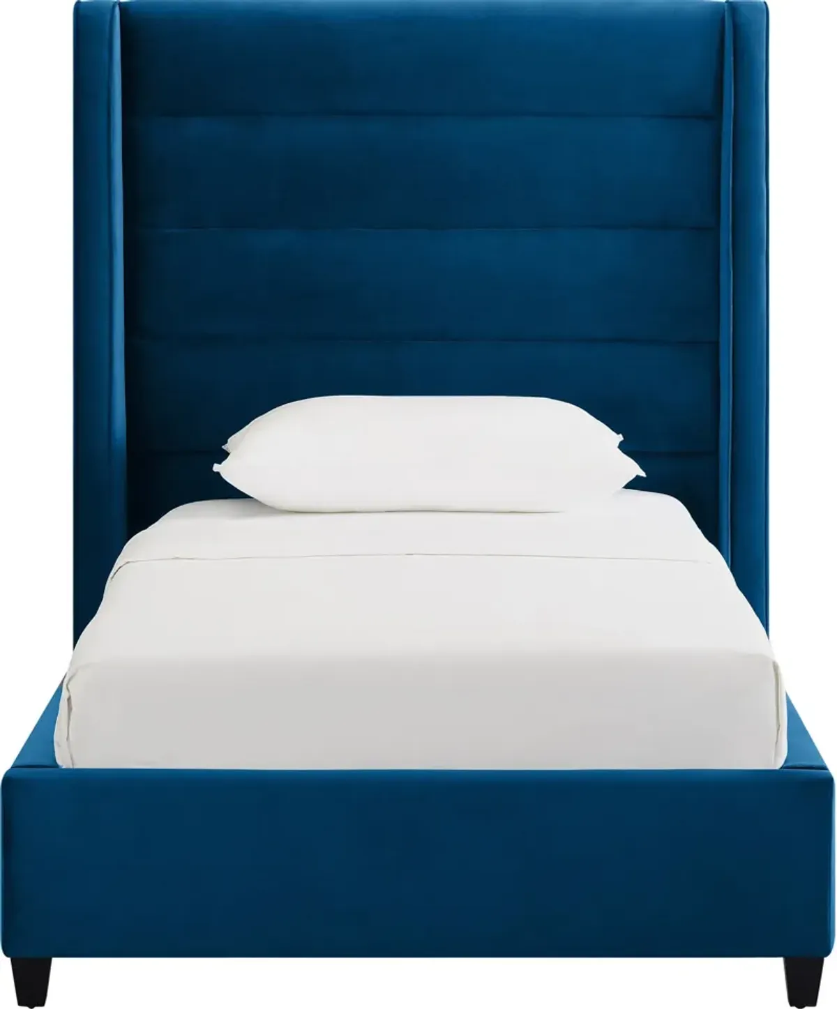 Darcy Twin Upholstered Platform Bed - Navy