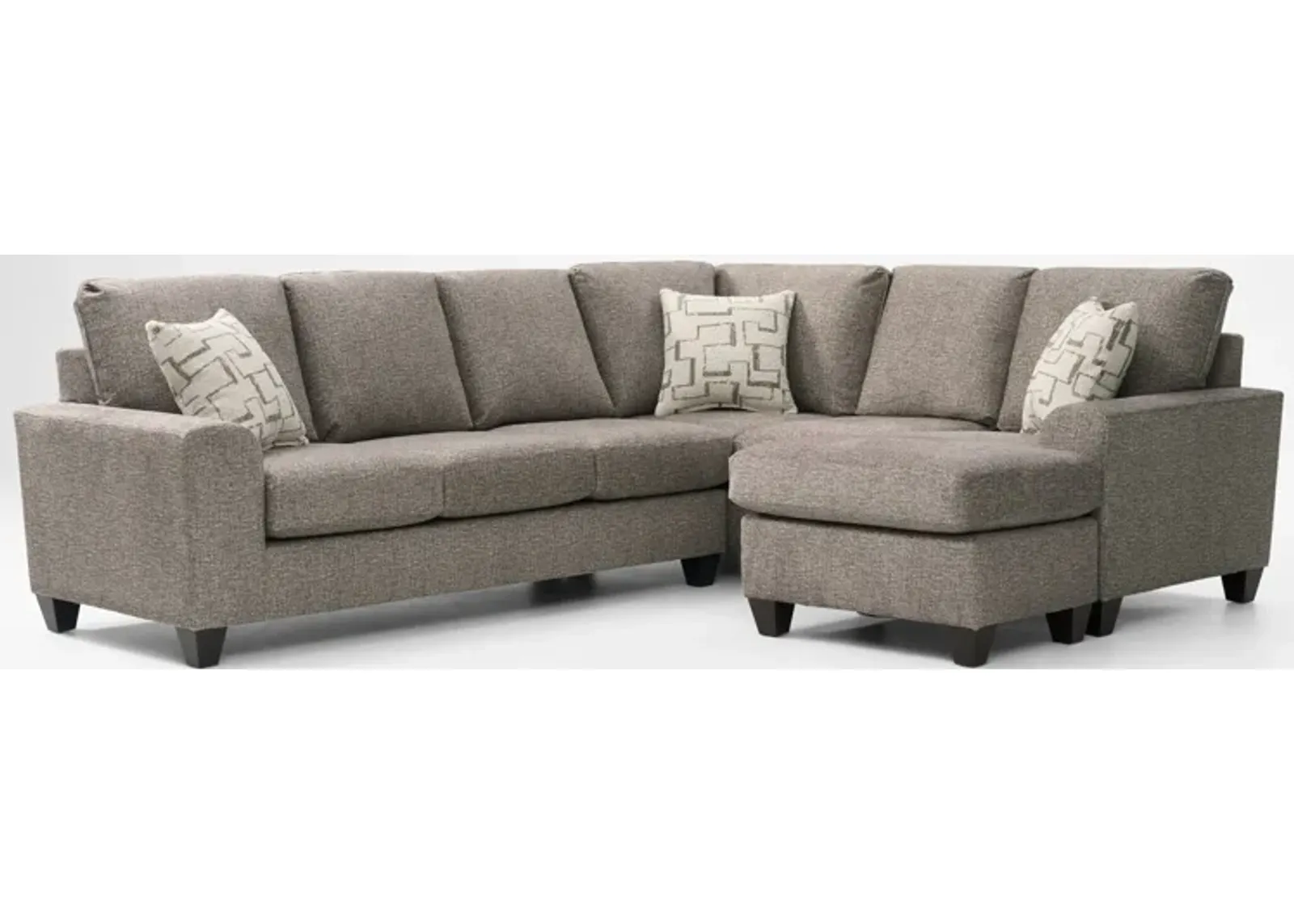 Canyon 2-Piece Sectional with Left-Facing Sofa and Reversible Chaise - Taupe