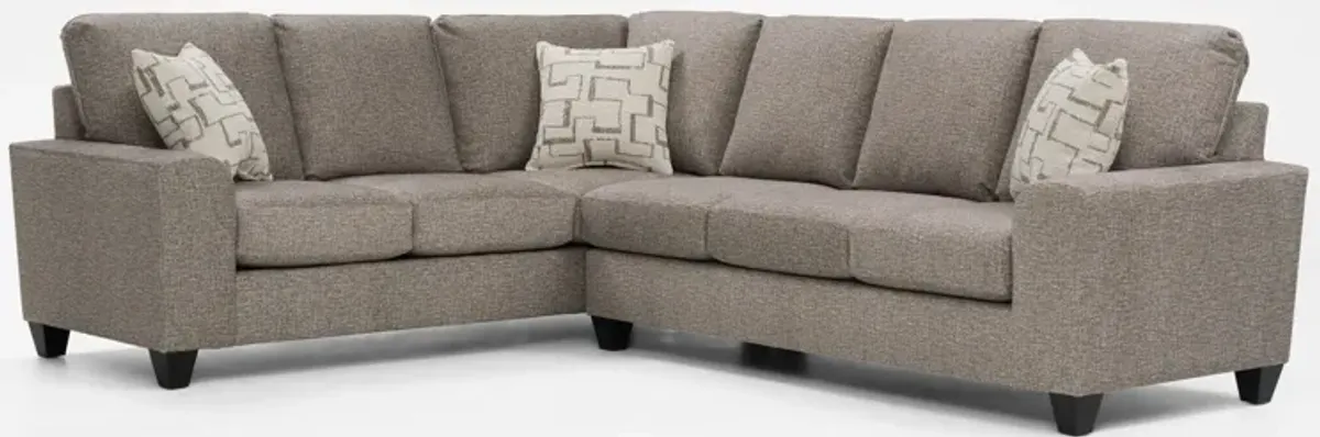 Canyon 2-Piece Sectional with Right-Facing Sofa - Taupe